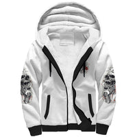 P Me Off Tattooed Skull Rose Sherpa Hoodie - Wonder Print Shop