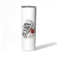 P Me Off Tattooed Skull Rose Skinny Tumbler - Wonder Print Shop