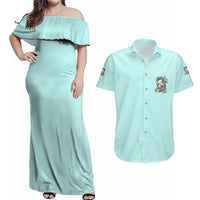 I May Not Be Perfect Skull Roses Couples Matching Off Shoulder Maxi Dress and Hawaiian Shirt - Wonder Print Shop