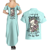 I May Not Be Perfect Skull Roses Couples Matching Summer Maxi Dress and Hawaiian Shirt - Wonder Print Shop