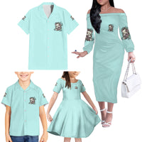 I May Not Be Perfect Skull Roses Family Matching Off Shoulder Long Sleeve Dress and Hawaiian Shirt - Wonder Print Shop