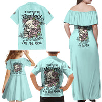 I May Not Be Perfect Skull Roses Family Matching Off Shoulder Maxi Dress and Hawaiian Shirt - Wonder Print Shop