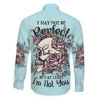 I May Not Be Perfect Skull Roses Family Matching Short Sleeve Bodycon Dress and Hawaiian Shirt - Wonder Print Shop