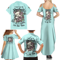 I May Not Be Perfect Skull Roses Family Matching Summer Maxi Dress and Hawaiian Shirt - Wonder Print Shop