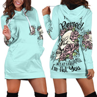 I May Not Be Perfect Skull Roses Hoodie Dress - Wonder Print Shop