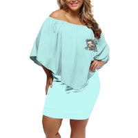 I May Not Be Perfect Skull Roses Off Shoulder Short Dress - Wonder Print Shop