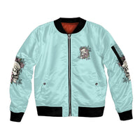 I May Not Be Perfect Skull Roses Sleeve Zip Bomber Jacket - Wonder Print Shop