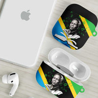 Julius Nyerere AirPods Case Education is a Way of Fighting Poverty Quote and Tanzanian Flag Alphabet - Wonder Print Shop