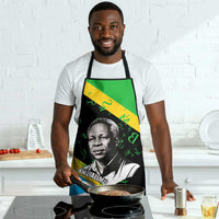 Julius Nyerere Apron Education is a Way of Fighting Poverty Quote and Tanzanian Flag Alphabet - Wonder Print Shop