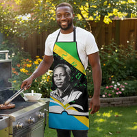 Julius Nyerere Apron Education is a Way of Fighting Poverty Quote and Tanzanian Flag Alphabet - Wonder Print Shop