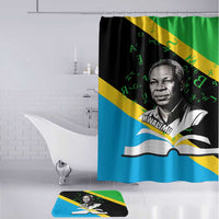 Julius Nyerere Bathroom Set Education is a Way of Fighting Poverty Quote and Tanzanian Flag Alphabet - Wonder Print Shop