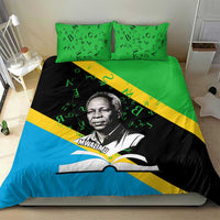 Julius Nyerere Bedding Set Education is a Way of Fighting Poverty Quote and Tanzanian Flag Alphabet - Wonder Print Shop