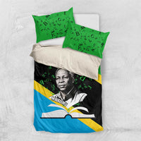 Julius Nyerere Bedding Set Education is a Way of Fighting Poverty Quote and Tanzanian Flag Alphabet - Wonder Print Shop