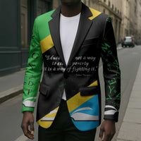 Julius Nyerere Blazer Education is a Way of Fighting Poverty Quote and Tanzanian Flag Alphabet - Wonder Print Shop
