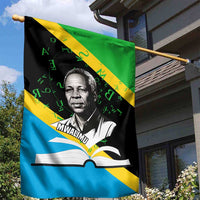 Julius Nyerere Garden Flag Education is a Way of Fighting Poverty Quote and Tanzanian Flag Alphabet - Wonder Print Shop
