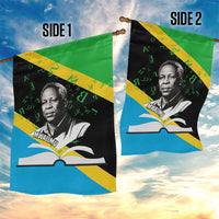 Julius Nyerere Garden Flag Education is a Way of Fighting Poverty Quote and Tanzanian Flag Alphabet - Wonder Print Shop