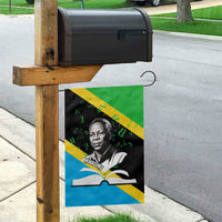 Julius Nyerere Garden Flag Education is a Way of Fighting Poverty Quote and Tanzanian Flag Alphabet - Wonder Print Shop