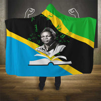 Julius Nyerere Hooded Blanket Education is a Way of Fighting Poverty Quote and Tanzanian Flag Alphabet - Wonder Print Shop