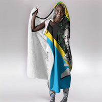 Julius Nyerere Hooded Blanket Education is a Way of Fighting Poverty Quote and Tanzanian Flag Alphabet - Wonder Print Shop