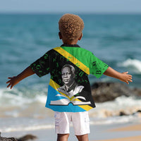 Julius Nyerere Kid Hawaiian Shirt Education is a Way of Fighting Poverty Quote and Tanzanian Flag Alphabet - Wonder Print Shop