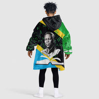 Julius Nyerere Kid Wearable Blanket Hoodie Education is a Way of Fighting Poverty Quote and Tanzanian Flag Alphabet - Wonder Print Shop