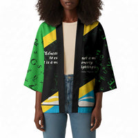 Julius Nyerere Kimono Education is a Way of Fighting Poverty Quote and Tanzanian Flag Alphabet - Wonder Print Shop