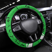 Julius Nyerere Steering Wheel Cover Education is a Way of Fighting Poverty Quote and Tanzanian Flag Alphabet - Wonder Print Shop