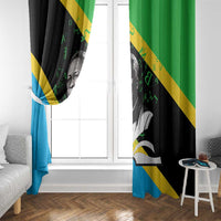 Julius Nyerere Window Curtain Education is a Way of Fighting Poverty Quote and Tanzanian Flag Alphabet - Wonder Print Shop