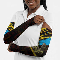 Julius Nyerere Arm Sleeves Ujamaa African Socialism Text and Bold Striped Pattern - Wonder Print Shop