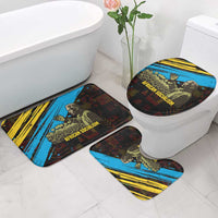 Julius Nyerere Bathroom Set Ujamaa African Socialism Text and Bold Striped Pattern - Wonder Print Shop