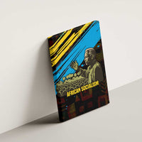 Julius Nyerere Canvas Wall Art Ujamaa African Socialism Text and Bold Striped Pattern - Wonder Print Shop