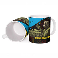 Julius Nyerere Ceramic Mug Ujamaa African Socialism Text and Bold Striped Pattern - Wonder Print Shop