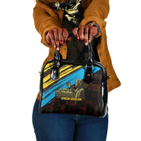 Julius Nyerere Shoulder Handbag Ujamaa African Socialism Text and Bold Striped Pattern - Wonder Print Shop