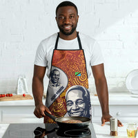Julius Nyerere Apron with Smiling Portrait, Tribal Pattern and Simplicity is Power Quote - Wonder Print Shop