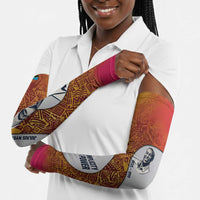 Julius Nyerere Arm Sleeves with Smiling Portrait, Tribal Pattern and Simplicity is Power Quote - Wonder Print Shop