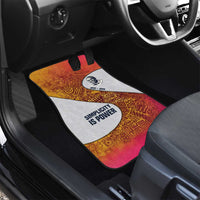 Julius Nyerere Car Mats with Smiling Portrait, Tribal Pattern and Simplicity is Power Quote - Wonder Print Shop