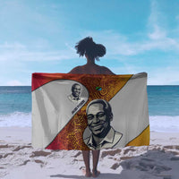 Julius Nyerere Sarong with Smiling Portrait, Tribal Pattern and Simplicity is Power Quote - Wonder Print Shop