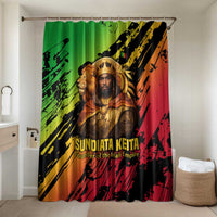 Sundiata Keita Bathroom Set with Regal Portrait, Lion of Mali Title and Bold Tribal Brushstroke Pattern - Wonder Print Shop