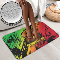 Sundiata Keita Bathroom Set with Regal Portrait, Lion of Mali Title and Bold Tribal Brushstroke Pattern - Wonder Print Shop