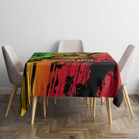 Sundiata Keita Tablecloth with Regal Portrait, Lion of Mali Title and Bold Tribal Brushstroke Pattern - Wonder Print Shop