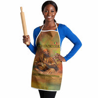 Sundiata Keita Apron Griot Storytelling Scene, Epic of Sundiata Text and Heritage-Inspired Earth Tone - Wonder Print Shop