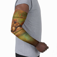 Sundiata Keita Arm Sleeves Griot Storytelling Scene, Epic of Sundiata Text and Heritage-Inspired Earth Tone - Wonder Print Shop