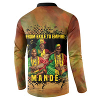 Sundiata Keita Button Sweatshirt Griot Storytelling Scene, Epic of Sundiata Text and Heritage-Inspired Earth Tone