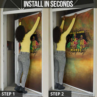 Sundiata Keita Door Cover Griot Storytelling Scene, Epic of Sundiata Text and Heritage-Inspired Earth Tone - Wonder Print Shop