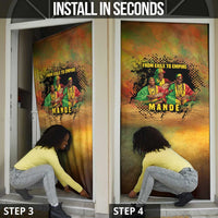 Sundiata Keita Door Cover Griot Storytelling Scene, Epic of Sundiata Text and Heritage-Inspired Earth Tone - Wonder Print Shop