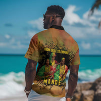 Sundiata Keita Hawaiian Shirt Griot Storytelling Scene, Epic of Sundiata Text and Heritage-Inspired Earth Tone - Wonder Print Shop