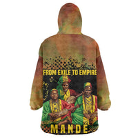 Sundiata Keita Kid Wearable Blanket Hoodie Griot Storytelling Scene, Epic of Sundiata Text and Heritage-Inspired Earth Tone - Wonder Print Shop