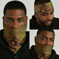 Sundiata Keita Neck Gaiter Griot Storytelling Scene, Epic of Sundiata Text and Heritage-Inspired Earth Tone - Wonder Print Shop
