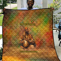 Sundiata Keita Quilt Griot Storytelling Scene, Epic of Sundiata Text and Heritage-Inspired Earth Tone - Wonder Print Shop