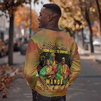 Sundiata Keita Sweatshirt Griot Storytelling Scene, Epic of Sundiata Text and Heritage-Inspired Earth Tone - Wonder Print Shop
